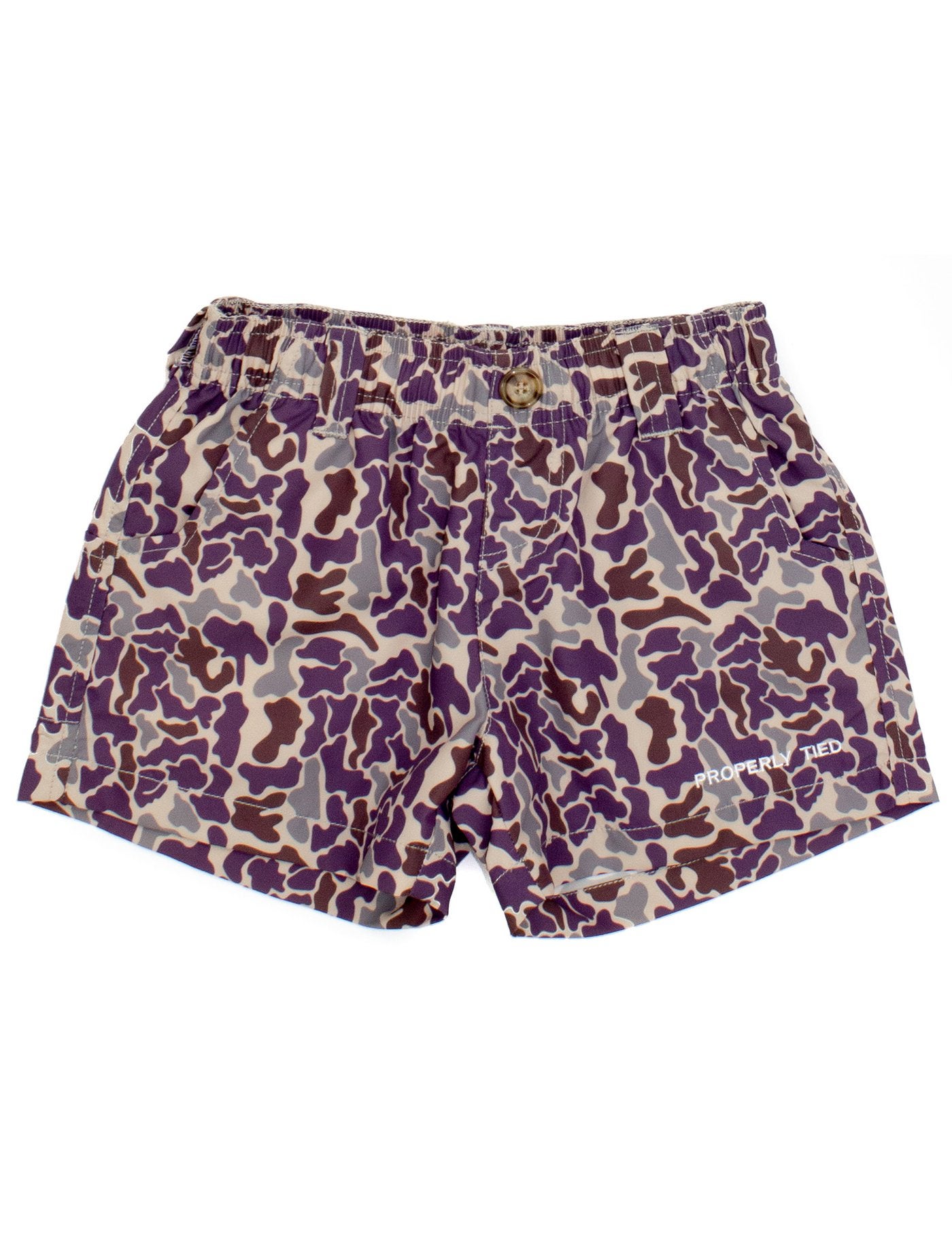 Properly Tied Boys Mallard 2.0 Shorts - Camo Print - Shadow main image 0
